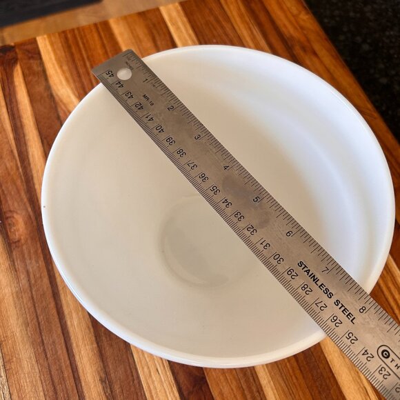 Vintage Hazel Atlas Cattail Milk Glass Mixing Bowl - Picture 5 of 5